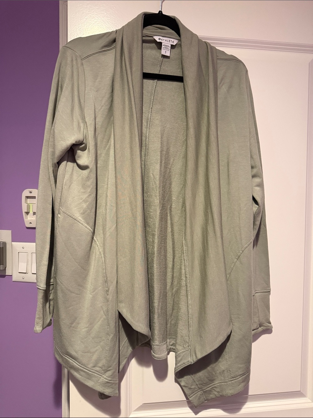 Athletes green cardigan
